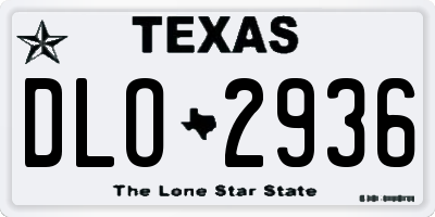 TX license plate DLO2936