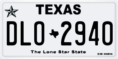 TX license plate DLO2940
