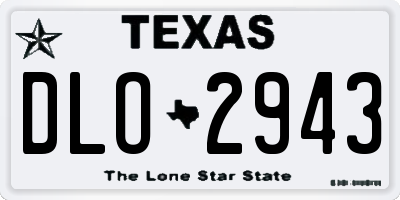 TX license plate DLO2943