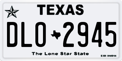 TX license plate DLO2945