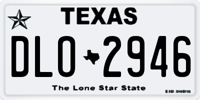 TX license plate DLO2946