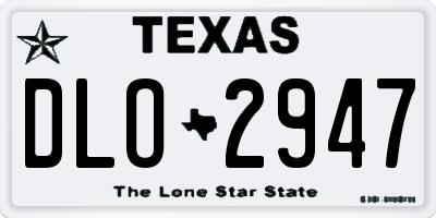 TX license plate DLO2947