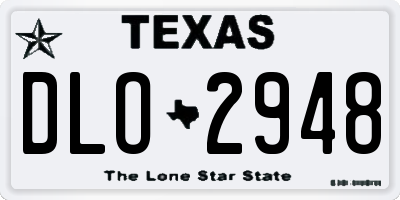 TX license plate DLO2948