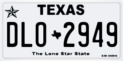 TX license plate DLO2949