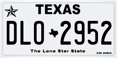 TX license plate DLO2952