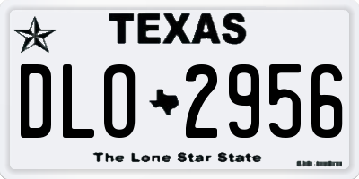 TX license plate DLO2956