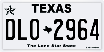 TX license plate DLO2964