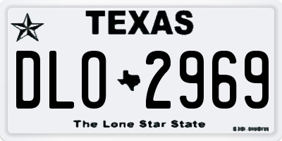 TX license plate DLO2969
