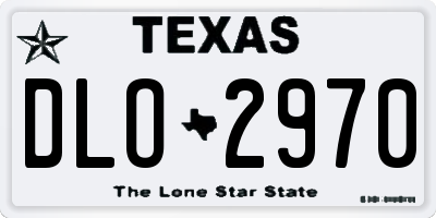 TX license plate DLO2970