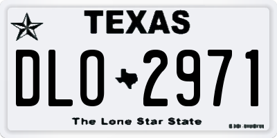 TX license plate DLO2971