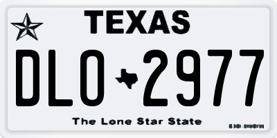 TX license plate DLO2977