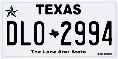 TX license plate DLO2994