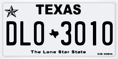 TX license plate DLO3010