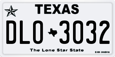 TX license plate DLO3032