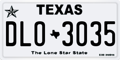 TX license plate DLO3035