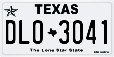TX license plate DLO3041