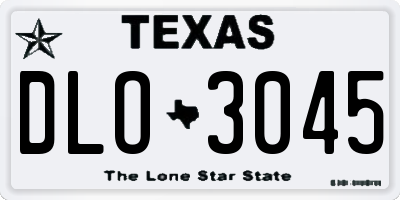 TX license plate DLO3045