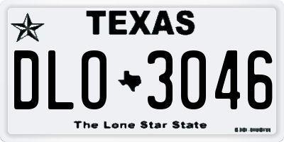 TX license plate DLO3046