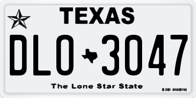 TX license plate DLO3047