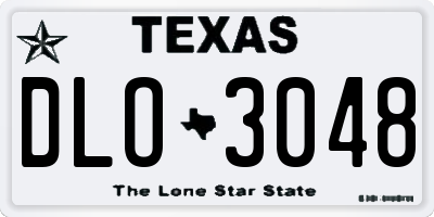 TX license plate DLO3048