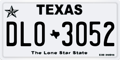 TX license plate DLO3052