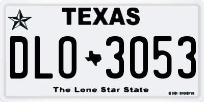 TX license plate DLO3053