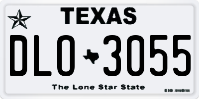 TX license plate DLO3055
