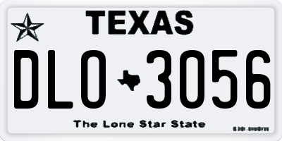 TX license plate DLO3056