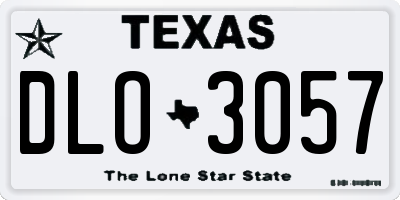 TX license plate DLO3057
