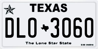 TX license plate DLO3060