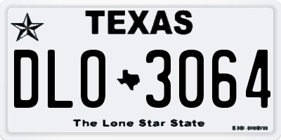 TX license plate DLO3064