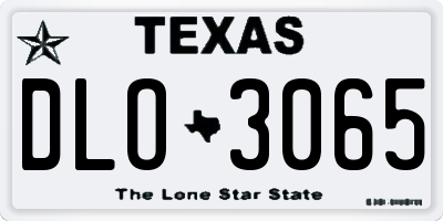 TX license plate DLO3065