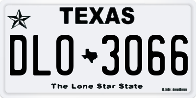 TX license plate DLO3066