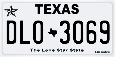 TX license plate DLO3069