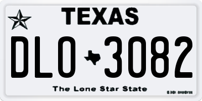 TX license plate DLO3082