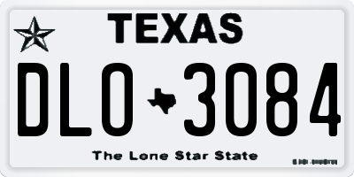 TX license plate DLO3084