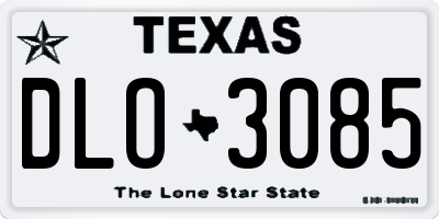 TX license plate DLO3085