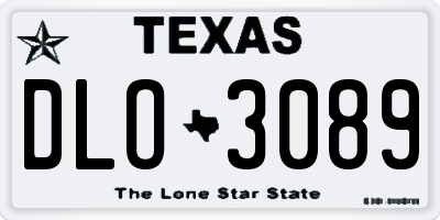 TX license plate DLO3089