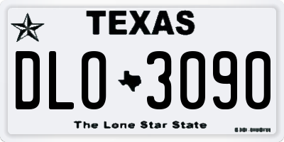 TX license plate DLO3090