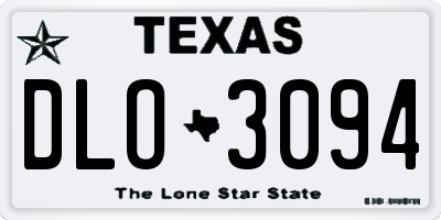 TX license plate DLO3094