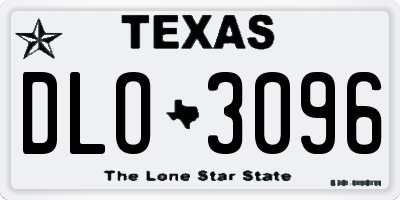 TX license plate DLO3096