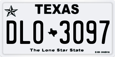 TX license plate DLO3097