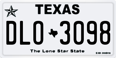 TX license plate DLO3098