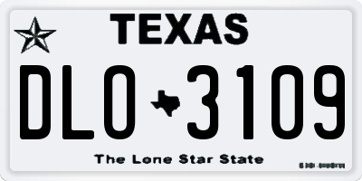 TX license plate DLO3109