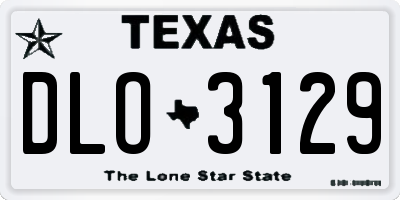 TX license plate DLO3129