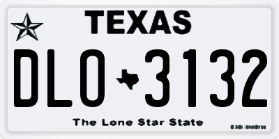 TX license plate DLO3132