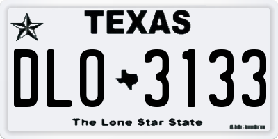 TX license plate DLO3133