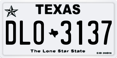 TX license plate DLO3137