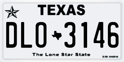 TX license plate DLO3146