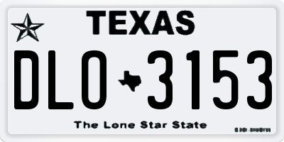 TX license plate DLO3153